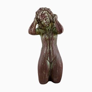 Grande Sculpture de Femme Nue par Harald Salomon pour Rörstrand