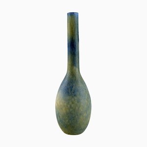 Narrow Glazed Ceramic Neck Vase by Carl Harry Stålhane for Rörstrand
