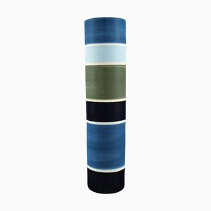 Large Striped Cylindrical Theme Vase by Carl-Harry Stålhane for Rörstrand