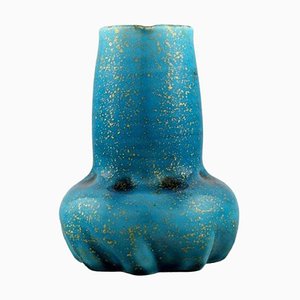Jarrón antiguo de cerámica esmaltada de Clément Massier para Gulf Juan