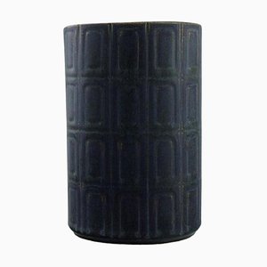 Glazed Stoneware Arabia Vase with Geometric Pattern by Göran Bäck