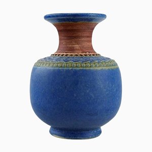 Glazed Stoneware Vase by Klunda for Höganäs, 1960s