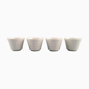 Cache-Pot en Porcelaine par Wilhelm Kåge pour Gustavsberg, Set de 4