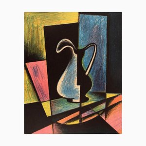 Eugène De Sala, Cubist Still Life, Denmark, Color Lithograph