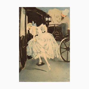 Louis Icart, Etching on Paper, Departure, Approx. 1920