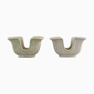 Decorative Bowls in Glazed Ceramics by Gunnar Nylund for Rörstrand, Set of 2