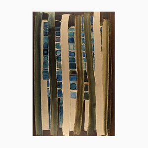 Lars Hofsjö, Composición abstracta, Suecia, óleo sobre lienzo