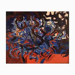 Sven Inge Höglund, Composición abstracta, años 60, óleo sobre lienzo