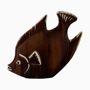 Fisch aus glasierter Keramik von Gunnar Nylund für Rörstrand