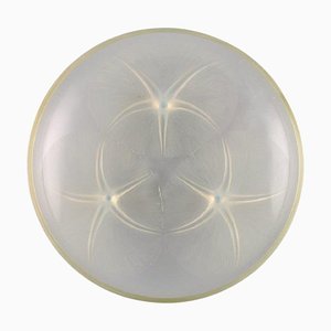 Clear and Frosted Mouth Blown Art Glass Volubilis Bowl by René Lalique