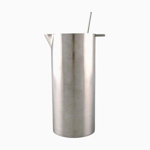 Shaker à Cocktail Cylindrique en Acier Inoxydable par Arne Jacobsen pour Stelton