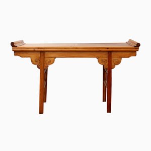 Table Console en Bois de Style Chinois, France, 20ème Siècle