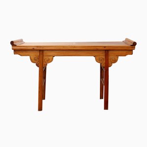 Table Console Style Chinoise en Bois 20ème Siècle