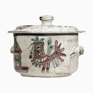 Zuppiera in ceramica di Gustave Reynaud per Workshop Le Mûrier, anni '60