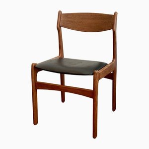 Wooden Chair with Leather Seat Cover, Denmark