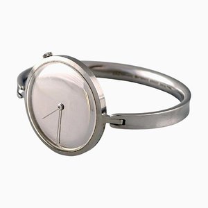 Damen-Armbanduhr aus Stahl von Vivianna Torun Bülow-Hübe für Georg Jensen, 1970er