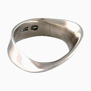 Modernistischer Ring aus Sterling Silber von Vivianna Torun Bülow-Hübe für Georg Jensen