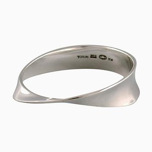 Bracelet Moderniste en Argent Sterling par Vivianna Torun Bülow-Hübe pour Georg Jensen