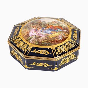 Napoleon III Porcelain Box from Limoges