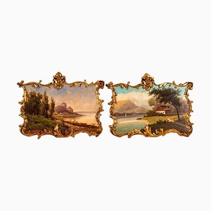 Terracotta Plates in Louis XV Style, Set of 2