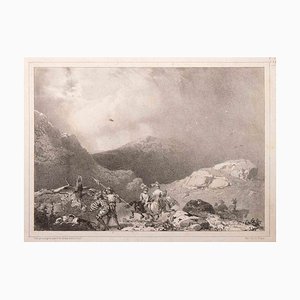 Richard Parks Bonington, The Battle, litografia originale, inizio XIX secolo