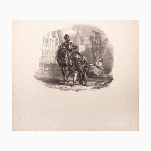 Richard Parks Bonington, The Escape From Argyle Castle, Lithograph, 1826