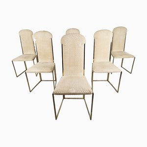 Vintage Dining Chairs in Brass from Belgochrom, 1970s