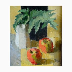 Jill Barthorpe, Two Red Apples, Oil on Canvas