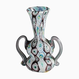 Italienische Millefiori Vase aus Murano & Murrine von Fratelli Toso, 1920er