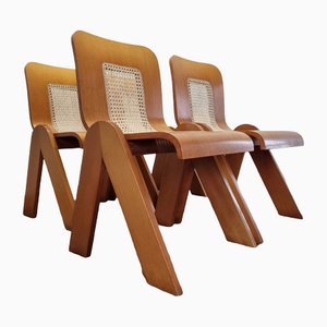 Mid-Century Modern Dining Chairs by Gigi Sabadin for Stilwood, Italy, 1970s, Set of 4