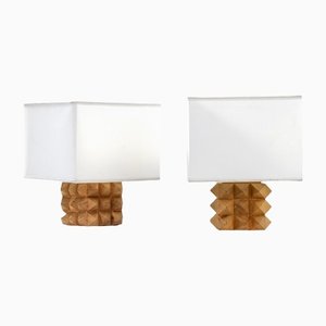 Diamond Table Lamps by Mario Ceroli for Editions Art Design, 1980s, Set of 2