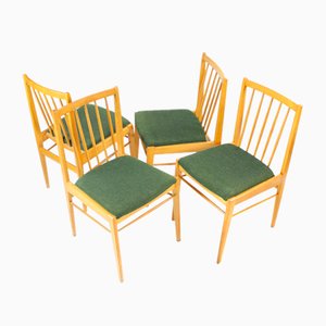 Chaises de Salle à Manger Blondes de Drevospoj, Tchécoslovaquie, 1960s, Set de 4