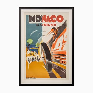 Vintage Original Monaco Racing Poster von Falcucci, 1930