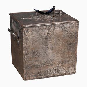 Antique French Bound Strong Box in Cast Iron, 1740