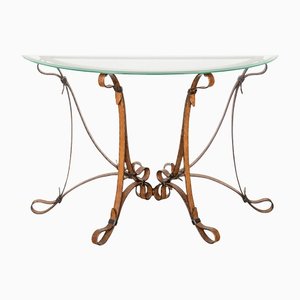 Vintage Console in Wrought Iron, 1980