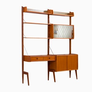 Teak Ergo Wall Unit with Desk by John Texmon and Einar Blindheim, Norway, 1960s