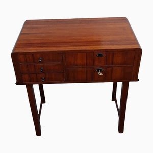 Art Deco Console in Walnut Veneer with Drawers, 1930s