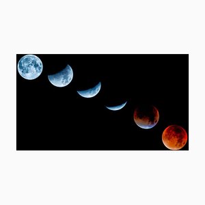 Secuencia del eclipse lunar y superluna, septiembre de 2015, fotografía