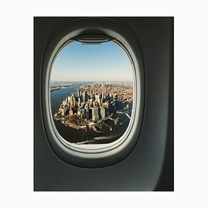 Images de la vue aérienne, Manhattan Skyline from the Hublot of Aircraft, vue aérienne, photographie