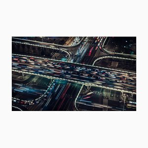 Luftbildperspektive Bilder, Drohne Blick auf Stadtverkehr zur Rush Hour, Fotografie
