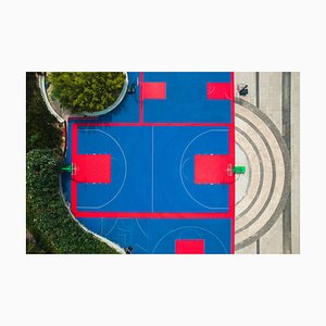Imágenes de vista aérea, cancha de baloncesto, fotografía
