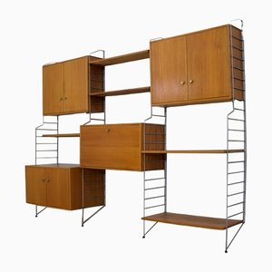 Mid-Century Wall System in Teak from Brianco, 1960s, Set of 9