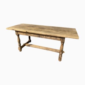 French Farmhouse Dining Table in Bleached Oak