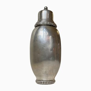 Art Deco Cocktail Shaker in Pewter with Royal Crone, 1920s