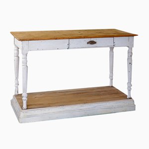 Tavolo vintage in legno di abete