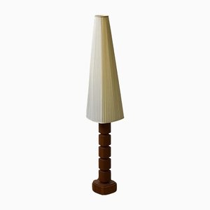 Mid-Century Swedish Floor Lamp in Wood