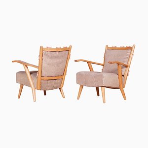 Mid-Century Modern Ash Armchairs from Úluv Workshop, 1950s, Set of 2
