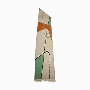 Tapis Kilim Mid-Century Géométrique dans le Style de Antonín Kybal, 1950s