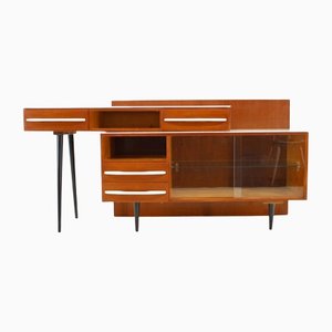 Czech Modular Set of Desk and Chest of Drawers by M.Pozar, 1960s, Set of 2