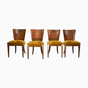Art Deco H-214 Dining Chairs by Jindrich Halabala for UP Závody, 1930s, Set of 4